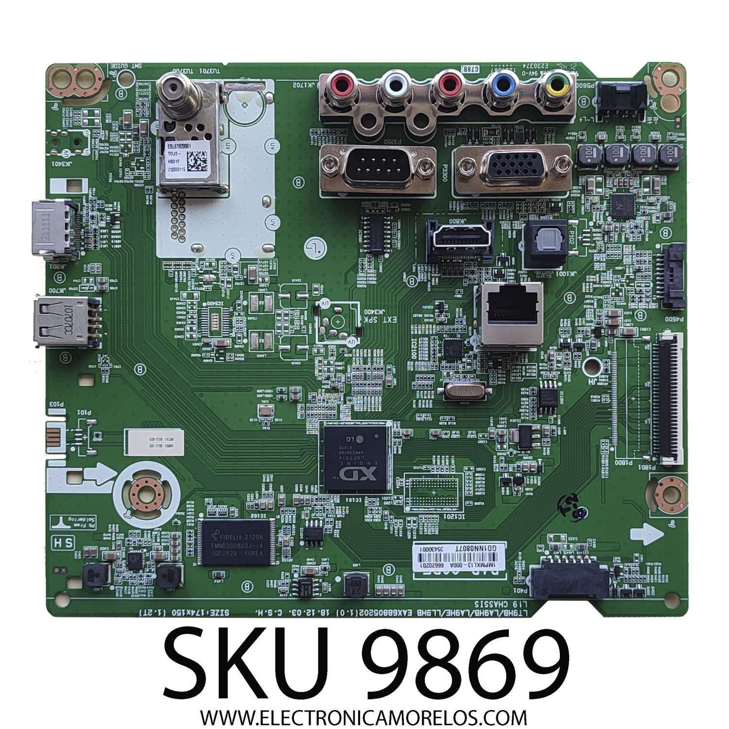 MAIN PARA TV LG / NUMERO DE PARTE EBR35430001 / EAX68805202(1.0) / 66620201 / MODELO 32LT340C9UB 